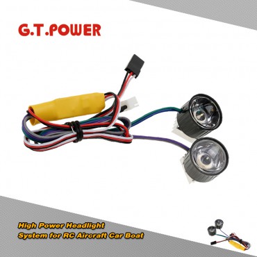 KIT FAROL SUPER LED G.T. POWER ALTA POTÊNCIA PARA AUTOMODELO / AEROS E BARCOS RM4986